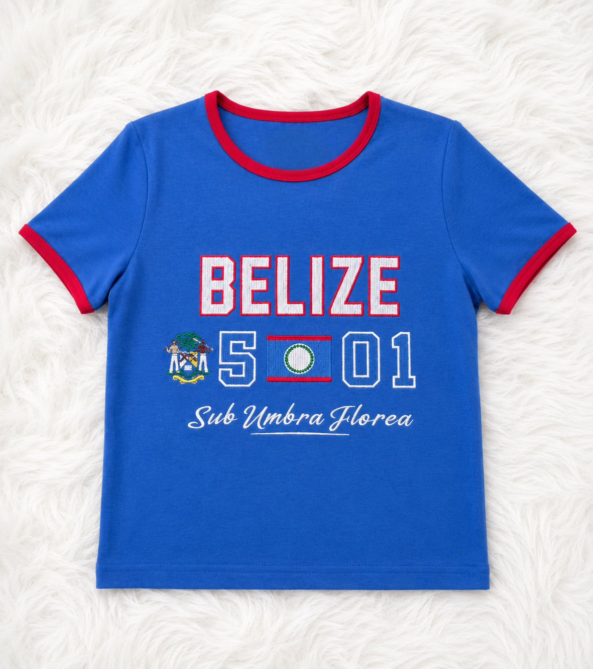 Belize Embroidered Baby Tee