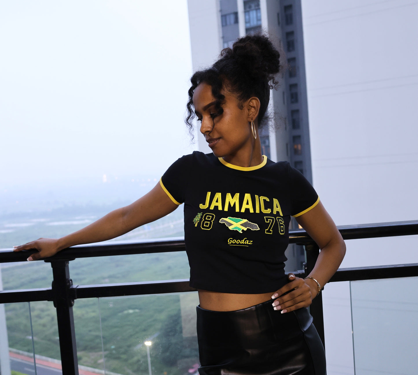Jamaica Embroidered Baby Tee