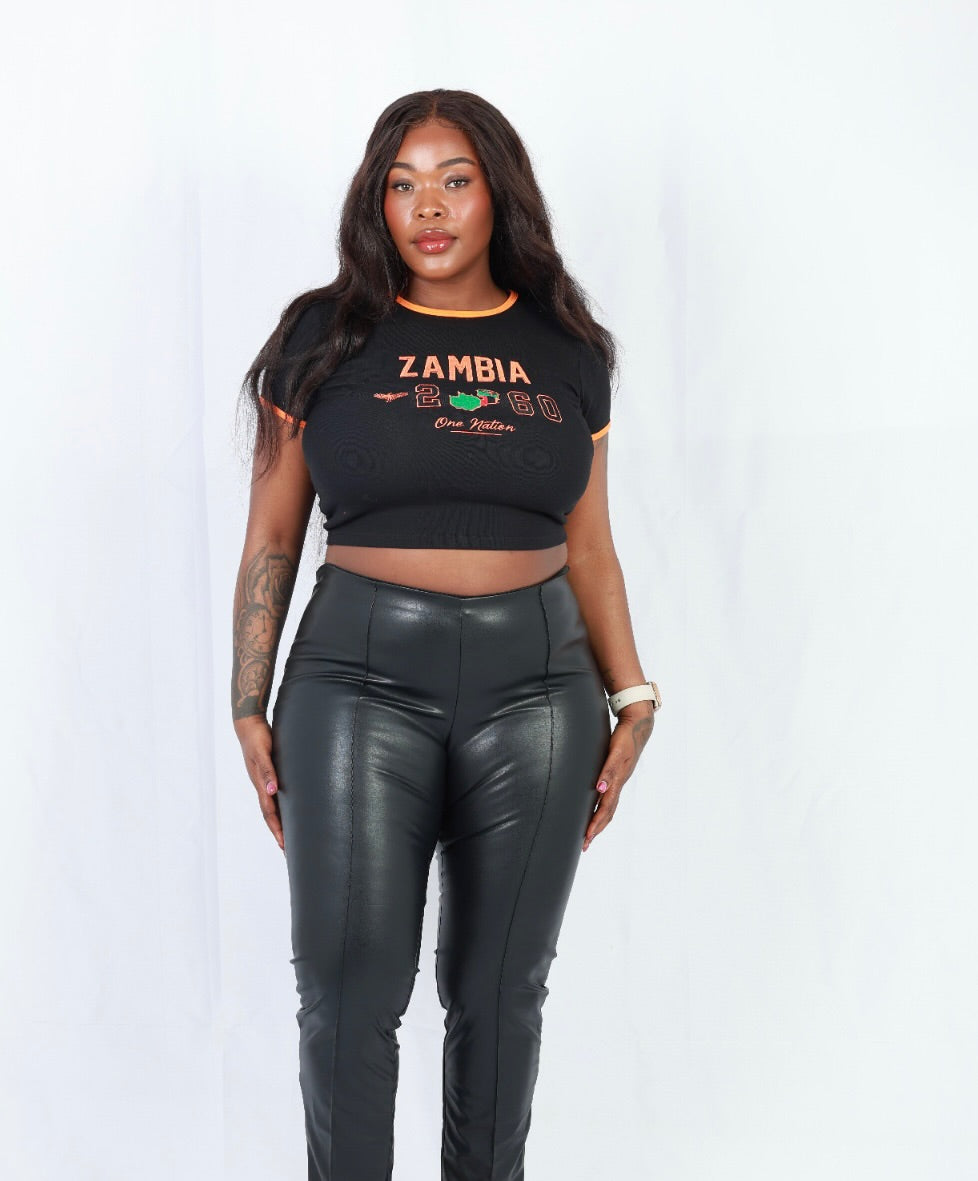 Zambia Embroidered Baby Tee