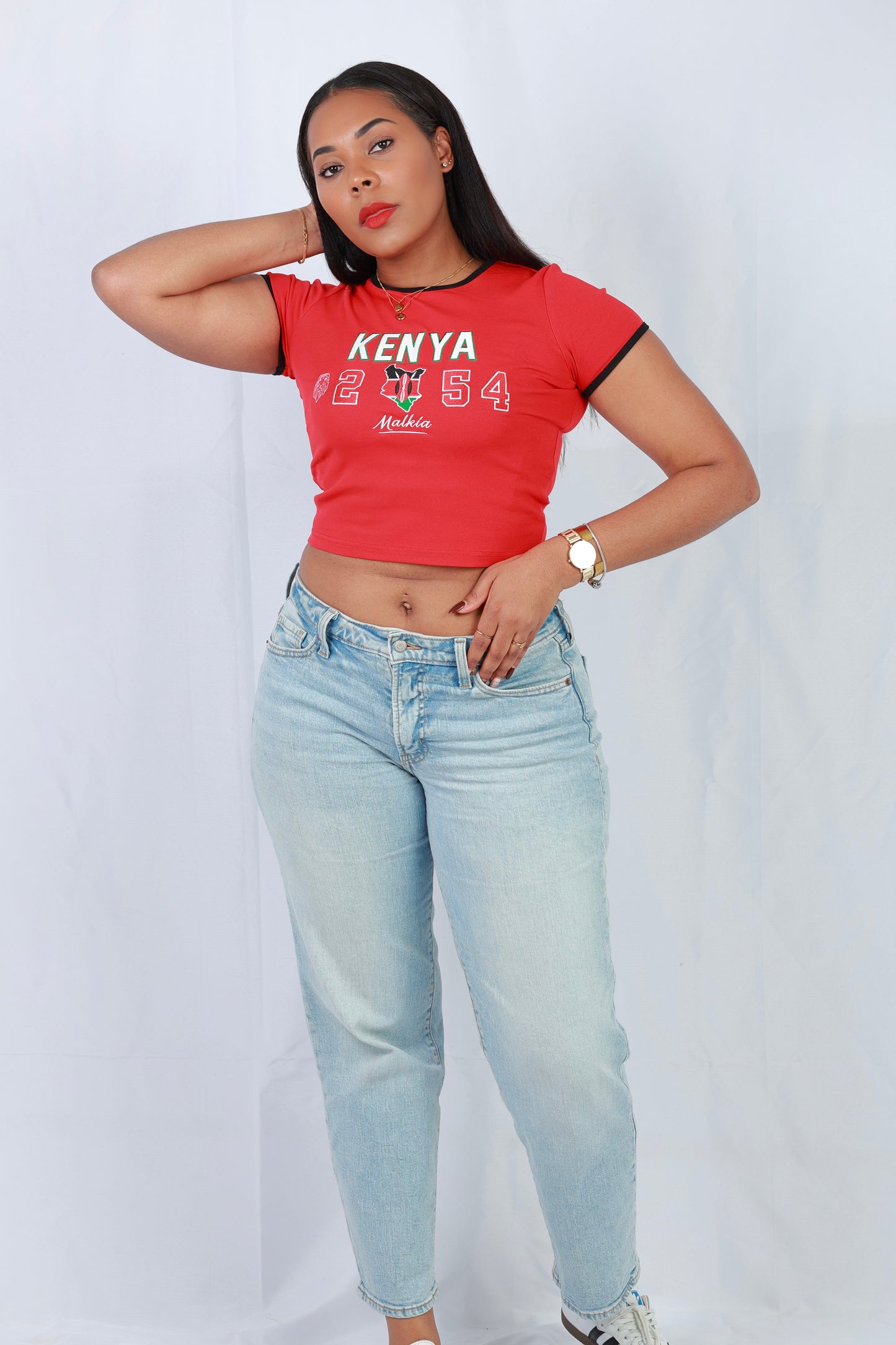 Kenya Embroidered Baby Tee