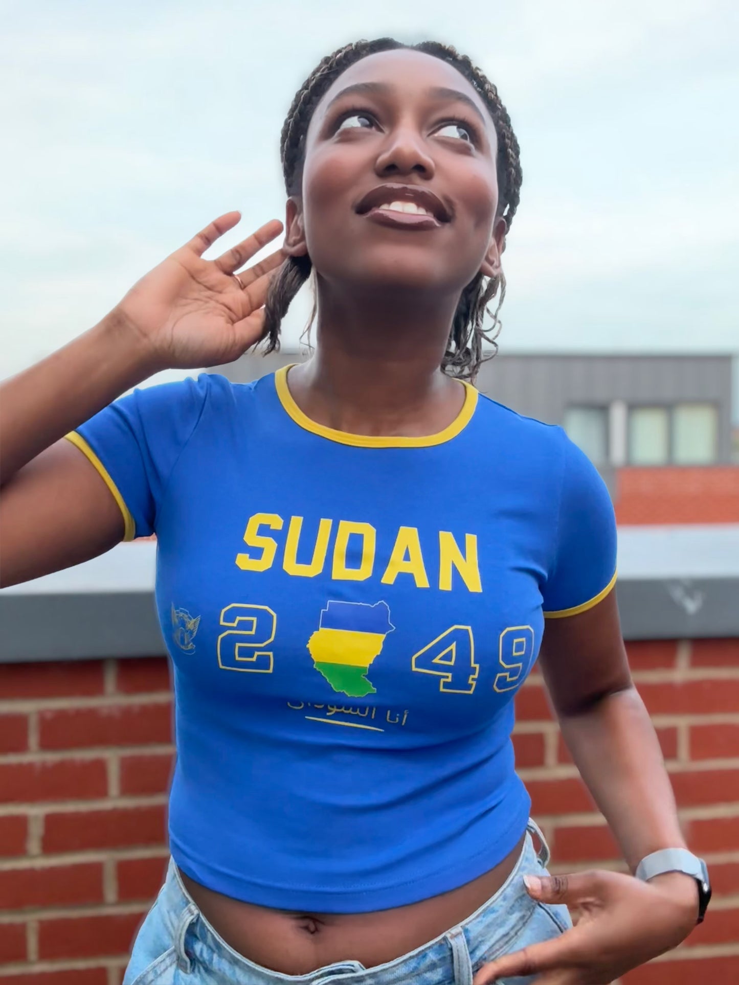 Former Sudan Flag Printed Baby Tee