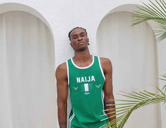 Naija Men's  Embroidered Tank Top