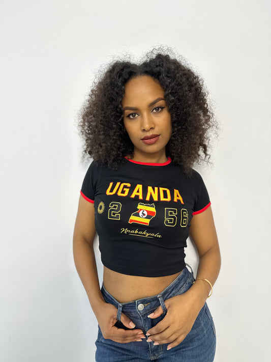 Uganda Embroidered Baby Tee