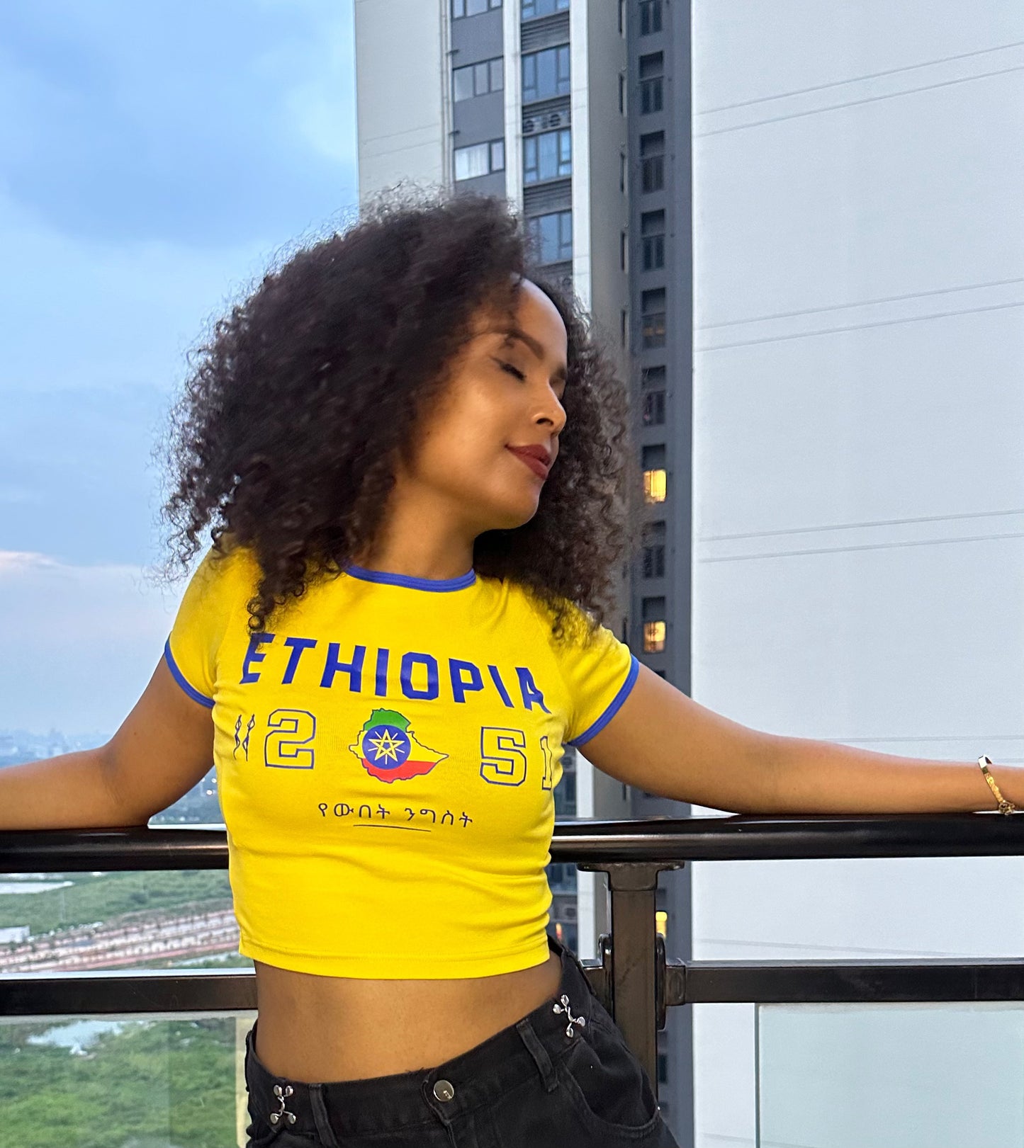 Ethiopia Embroidered Baby Tee