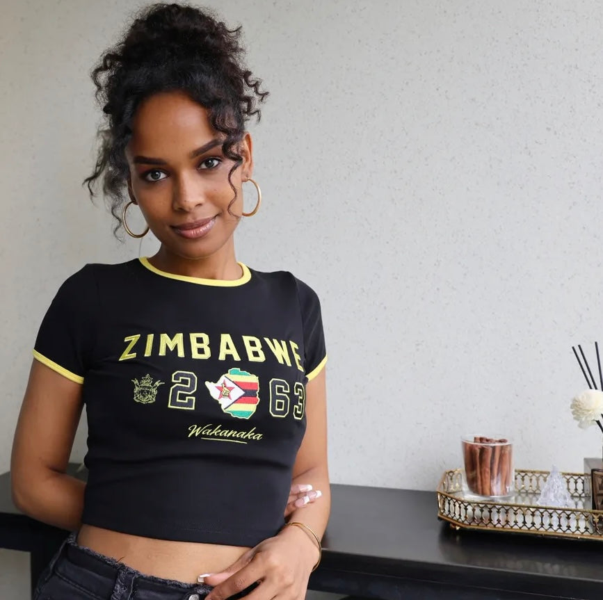 Zimbabwe Embroidered Baby Tee