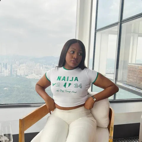 Naija Embroidered Baby Tee