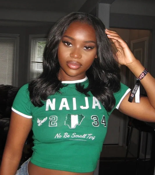 Naija Embroidered Baby Tee
