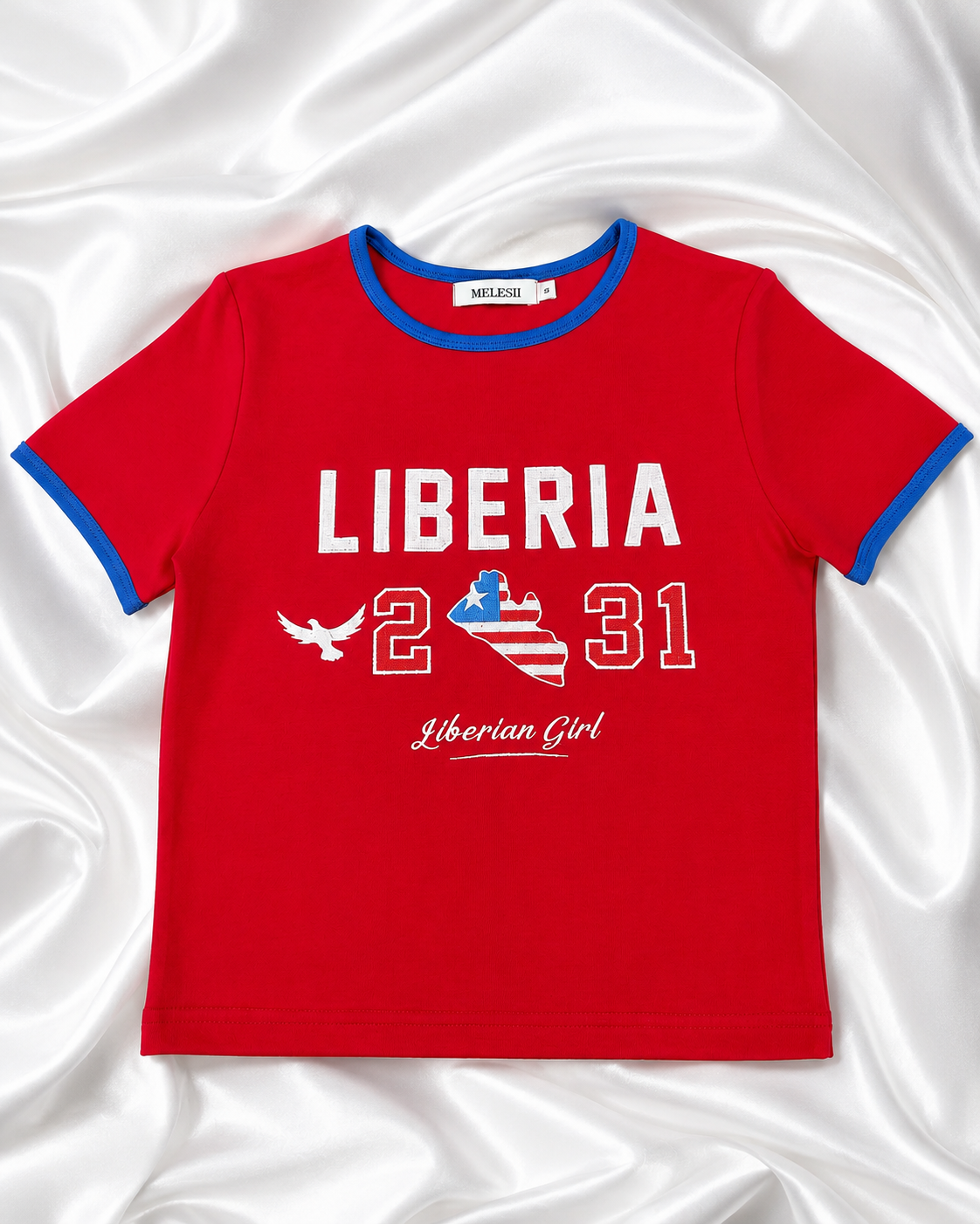 Liberia Embroidered Baby Tee