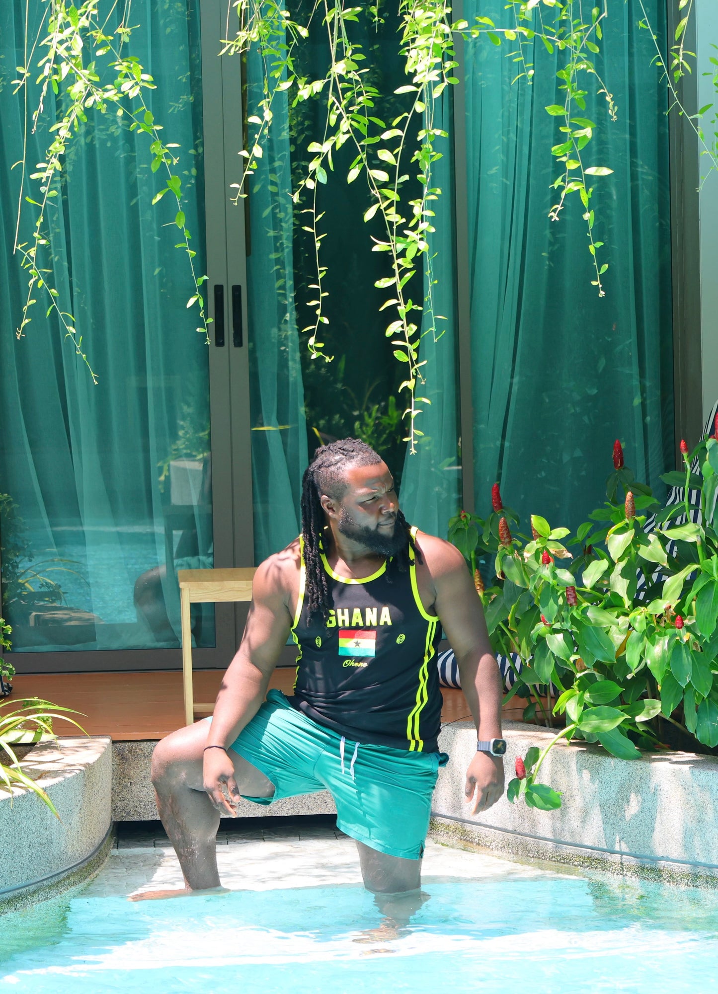 Ghana Men's Embroidered Vest Top