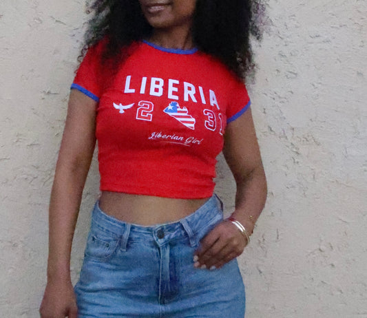 Liberia Embroidered Baby Tee