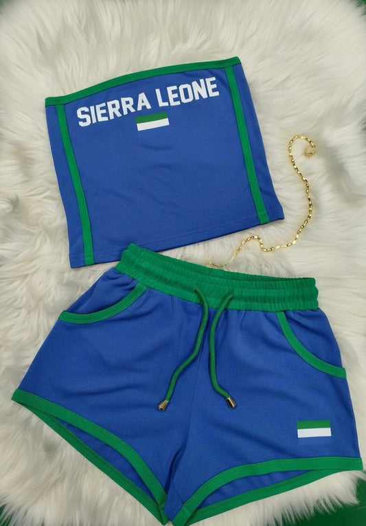 Sierra Leone Shorts and Bandeau Set