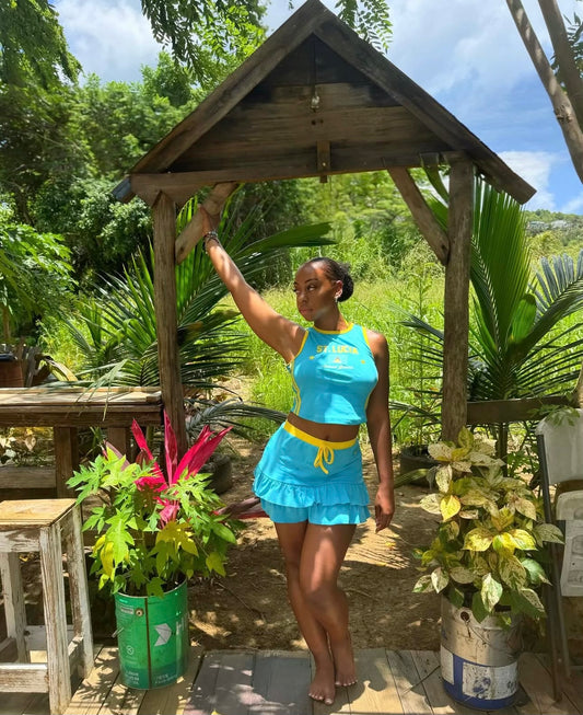 Saint Lucia Tank Top and Skort Set