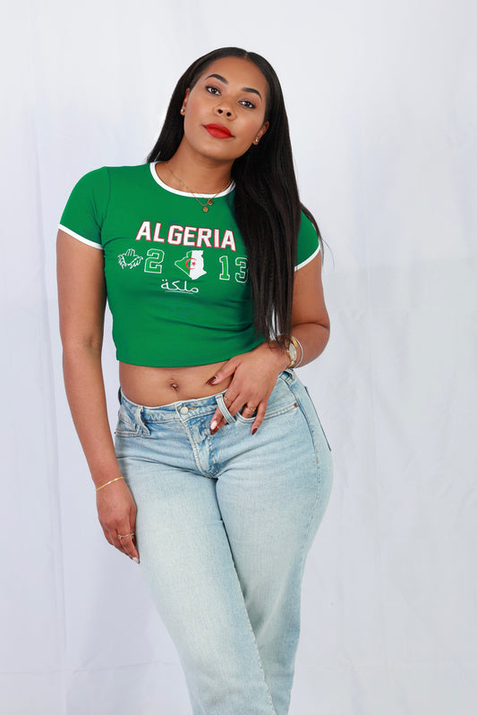 Algeria Embroidered Baby Tee