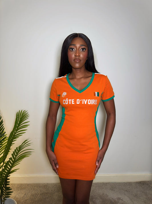 Cote D'Ivoire Jersey Dress (Pre-Order) Shipped in 2-3 weeks