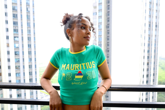 Mauritius Embroidered Baby Tee