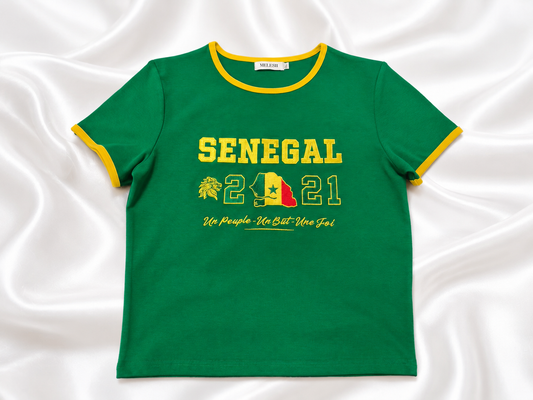 Senegal Embroidered Baby Tee