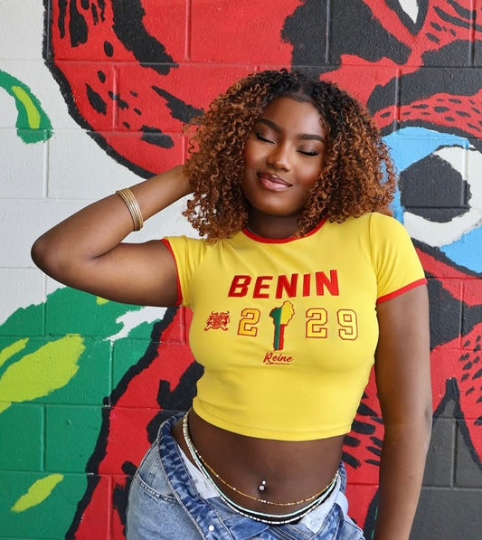 Benin Embroidered Baby Tee