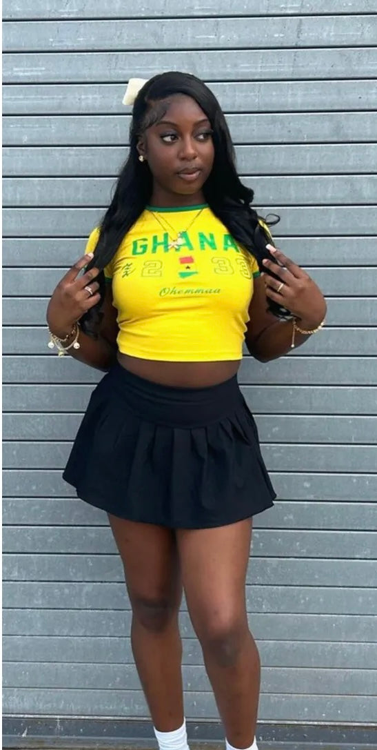 Ghana Embroidered Baby Tee