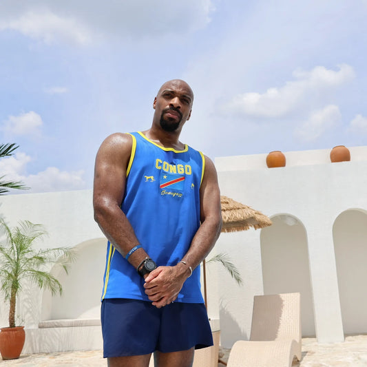 DR Congo Men's Embroidered Tank Top